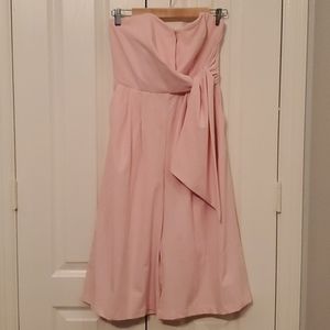 Pink Sleeveless, Wide Leg Cropped Jumpsuit
